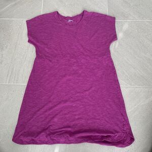 Columbia Dress Women's Large Purple A Line Cotton Rayon Stretch Lightweight